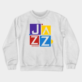 JAZZ // minimalist typography // Logo type Crewneck Sweatshirt